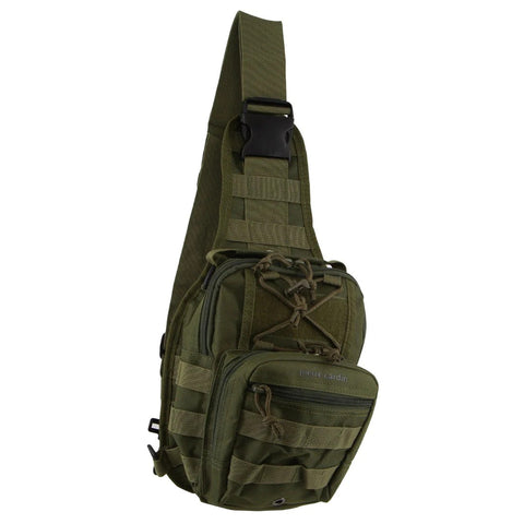 Bags Pierre Cardin Cross Body Tactical Sling Bag Rucksack Army Style In Green