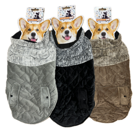 Dog Clothing & Shoes 50Cm Quilted Dog Jacket Coat Warm Winter Pet Clothes Vest Padded Windbreaker