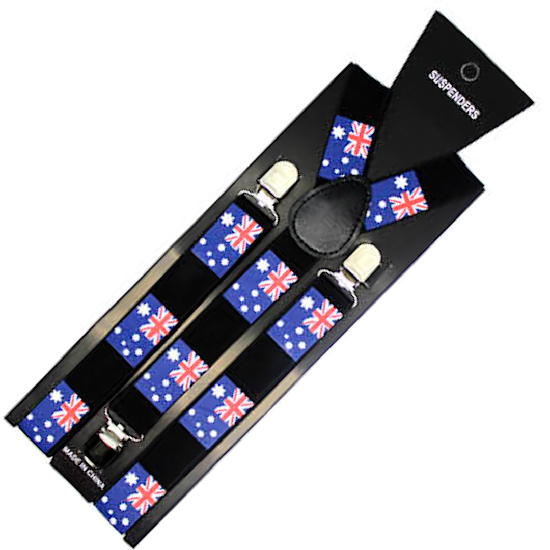 Suspenders/Braces Mens Suspenders Braces Adjustable Strong Clip On Elastic Formal Wedding Slim Australia Flag