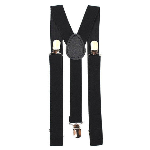 Suspenders/Braces Mens Suspenders Braces Adjustable Strong Clip On Elastic Formal Wedding Slim Black