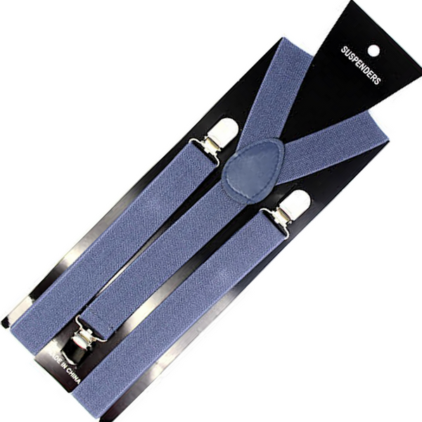 Suspenders/Braces Mens Suspenders Braces Adjustable Strong Clip On Elastic Formal Wedding Slim Grey