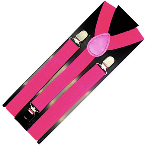 Suspenders/Braces Mens Suspenders Braces Adjustable Strong Clip On Elastic Formal Wedding Slim Pink