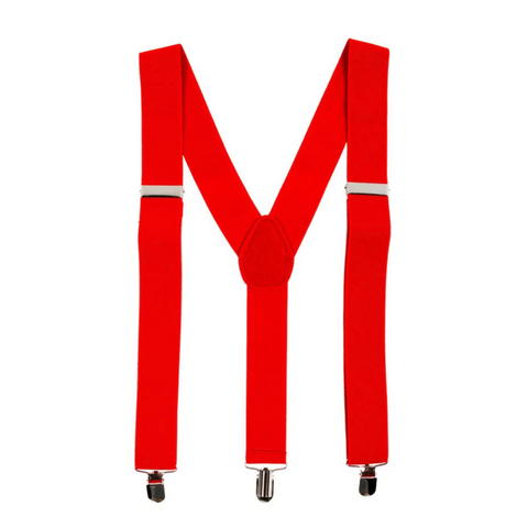 Suspenders/Braces Mens Suspenders Braces Adjustable Strong Clip On Elastic Formal Wedding Slim Red