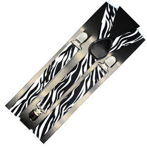 Suspenders/Braces Mens Suspenders Braces Adjustable Strong Clip On Elastic Formal Wedding Slim Zebra