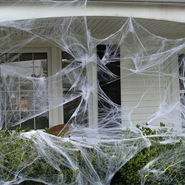 Party Decorations Stretchable Spider Web Spooky Halloween Decoration + 2 Spiders Party Ghost