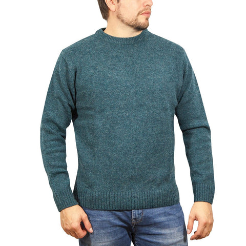 Jumpers 100% Shetland Wool Crew Round Neck Knit Jumper Pullover Mens Sweater Knitted Sherwood (32) 5Xl