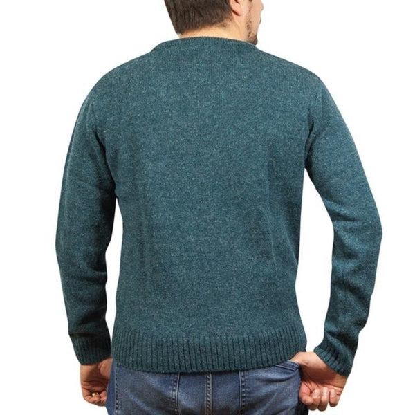 Jumpers 100% Shetland Wool V Neck Knit Jumper Pullover Mens Sweater Knitted Sherwood (32)