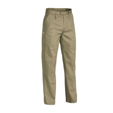 Pants Bisley Mens Insect Protection Drill Work Trousers Khaki 82Cm