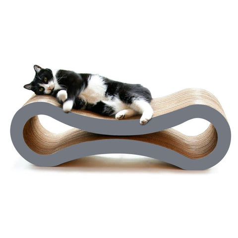 Furniture & Scratchers Cat Scratcher Infinity Lounge, Storm Grey