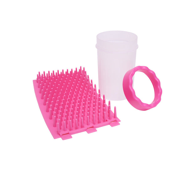 Dog Grooming Ondoing Pet Foot Cleaner Dog Cat Paw Washer Feet Brush Grooming Tool Small Large Mug L Pink