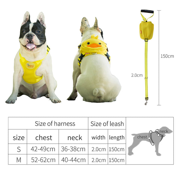 Harnesses Ondoing Pet Saddle Bag Dog Harness Backpack Hiking Traveling Outdoor Bags Cute Costume (Green Frog With Leash Set)M