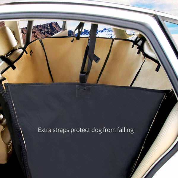 Pet Transport Ondoing Detachable Pet Dog Car Seat Cover Backseat Protector Hammock Waterproof Non Slip Coffee