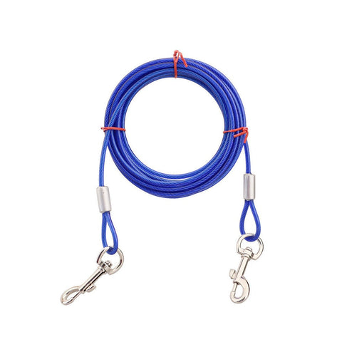 Leads & Head Collars 5M Dog Tie Out Cable Leash Lead Tangle Free Outdoor Yard Walking Running Blue