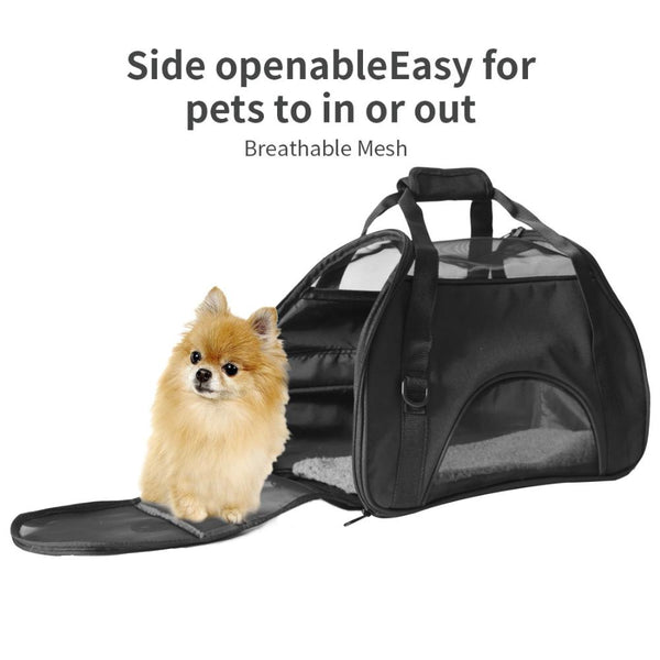 Pet Transport Ondoing Black Portable Pet Carrier Tote Travel Bag Kennel Soft Dog Crate Cage Outdoor