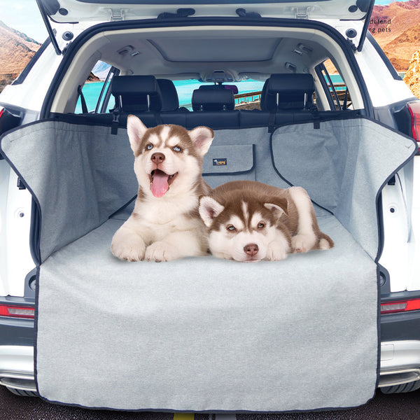 Pet Transport Ondoing Grey Dog Car Boot Cover Suv Liner Trunk Rear Cargo Hammock Waterproof Protector