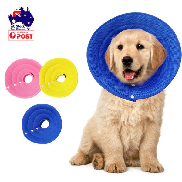 Dog Collars Ondoing Pet Dog Cat Elizabethan Collar Adjustable Cone Mesh Recovery Multicolor