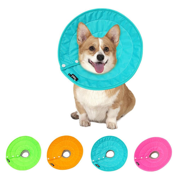 Dog Collars Pet Dog Cat Elizabethan Collar Nylon Adjustable Cone Mesh Recovery