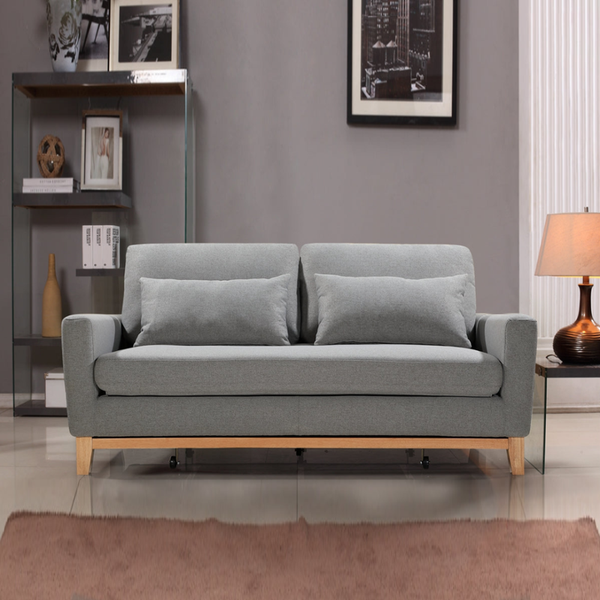 Sofa Beds Shasa 2 Seater Pull Out Sofa Bed Grey Celadon