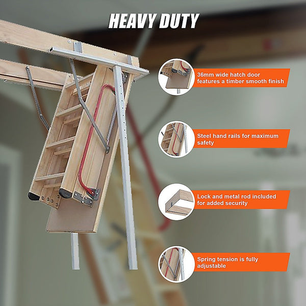 Ladders Attic Loft Ladder 2200Mm To 2700Mm