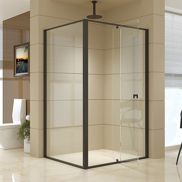 Shower Enclosures Semi Frameless Shower Screen (114~122)X 195Cm & (98~101)X195cm Side As/Nzs Glass