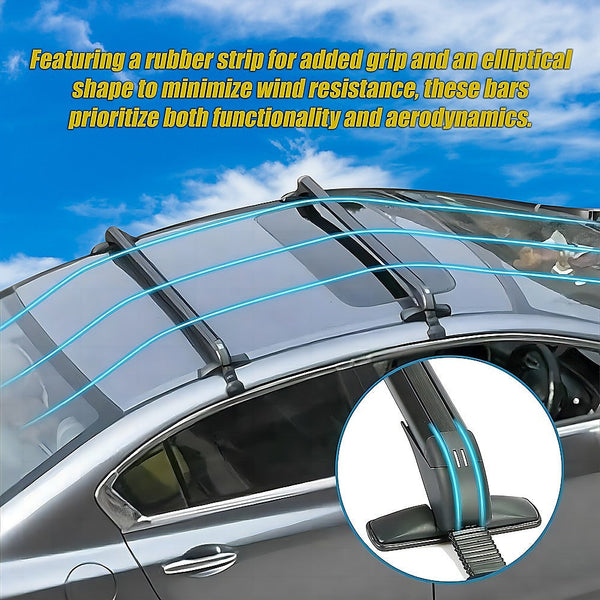 Roof Racks Lockable Aluminium Car Roof Rack Bars Without Rail Anti Theft Luggage Carrier