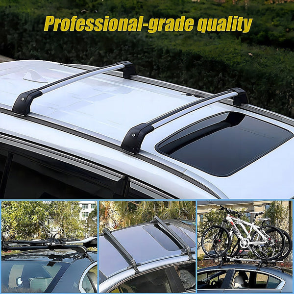 Roof Racks Lockable Aluminium Car Roof Rack Bars Without Rail Anti Theft Luggage Carrier