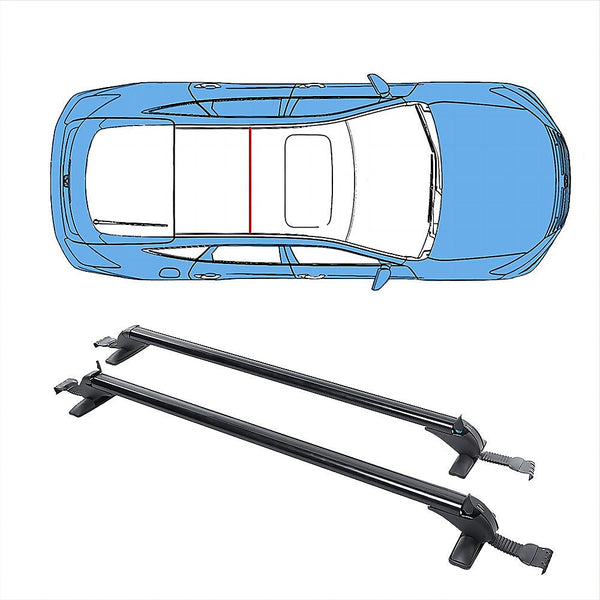 Roof Racks Lockable Aluminium Car Roof Rack Bars Without Rail Anti Theft Luggage Carrier