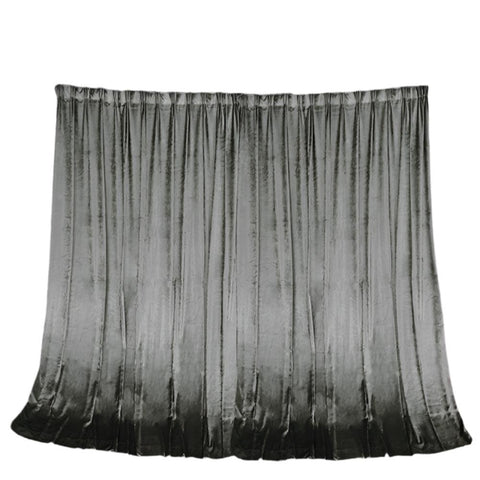 Curtains & Drapes Large Thick Velvet Curtains Warp Knitted 540X270cm+Hooks Pinch Pleat Grey