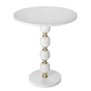 Side Tables Pebble Marble And Aluminuim Hand Made Side Table