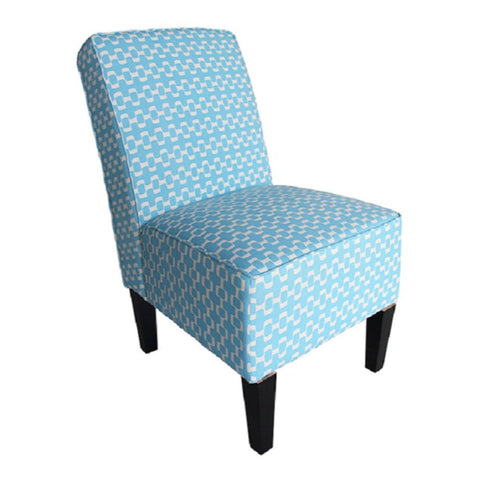 Accent Chairs Cafe Lounge Couch Ramie Cotton Fabric Accent Dining Relax Chair Pub Seating Blue New