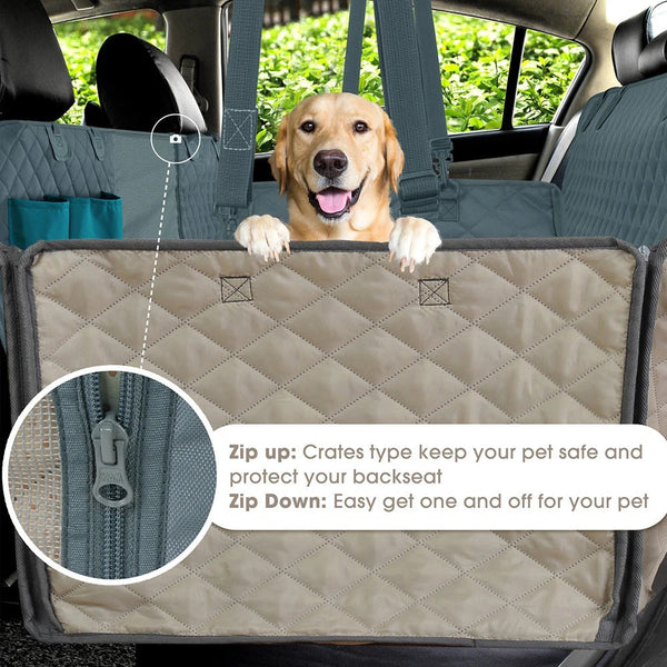 Pet Transport Heavy Duty Dog Car Seat Cover With Side Flaps Waterproof Pet Back Non Slip Scratchproof Hammock For Cars Trucks And Suvs