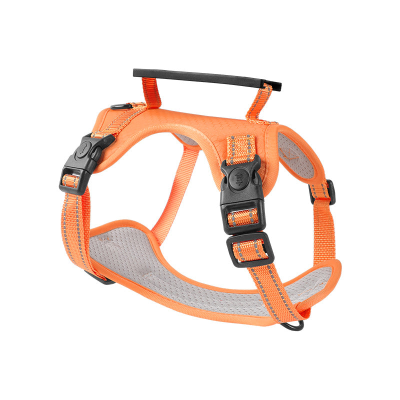 Leads & Head Collars Reflective Adjustable No Pull Vest Dog Harness Leash With Handle Walking Training Pet Orange