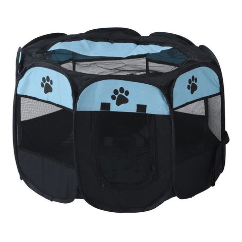 Fences & Pens Portable Pet Playpen With Oxford Cloth Foldable Octagon Dog & Cat Tent Indoor Outdoor Use Size 74*74*43Cm