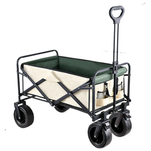 Wheelbarrows Carts Wagons 8 Inch Wild Wheel Cart (Black Wheel) Rice Green