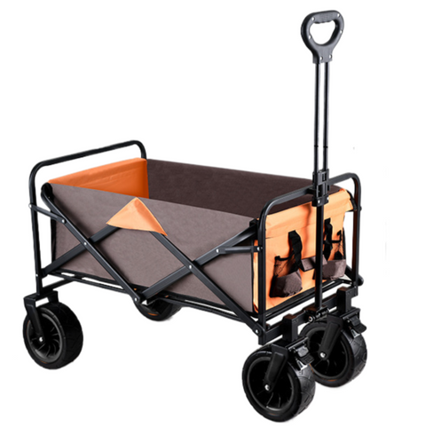 Wheelbarrows Carts Wagons 8 Inch Wild Wheel Cart (Black Wheel) Brown