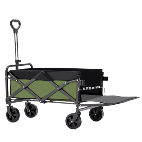 Wheelbarrows Carts Wagons 5 Inch Rear Flip Cart Black Green 98*47*90Cm