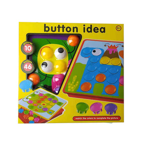 Puzzles Creative Button Art Toy Set For Kids 46 Colorful Buttons With 10 Unique Pictures Educational Matching Puzzle Ages 3+