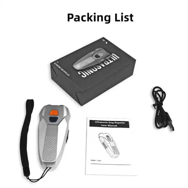 Other Training & Obedience Black Handheld Ultrasonic Dog Trainer With Dual Mode | Training & Deterrent Device Led Light