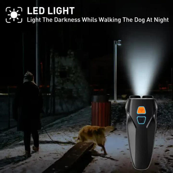 Other Training & Obedience Black Handheld Ultrasonic Dog Trainer With Dual Mode | Training & Deterrent Device Led Light