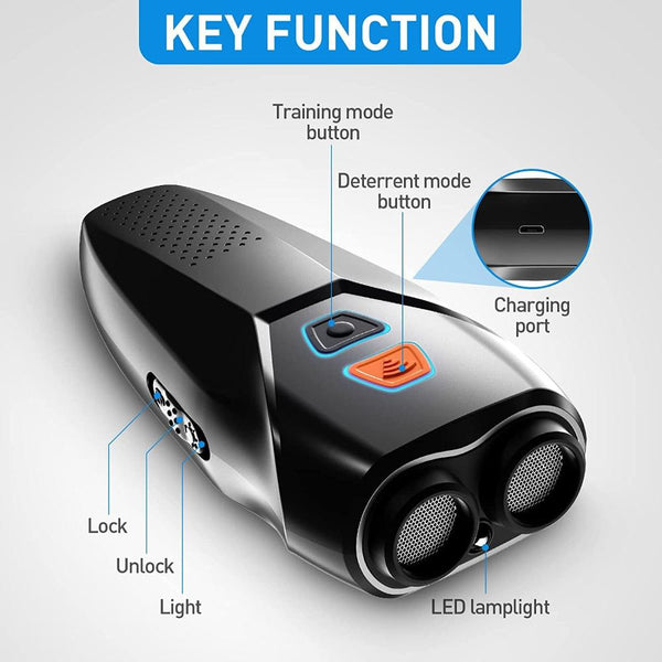 Other Training & Obedience Sliver Handheld Ultrasonic Dog Trainer With Dual Mode | Training & Deterrent Device Led Light