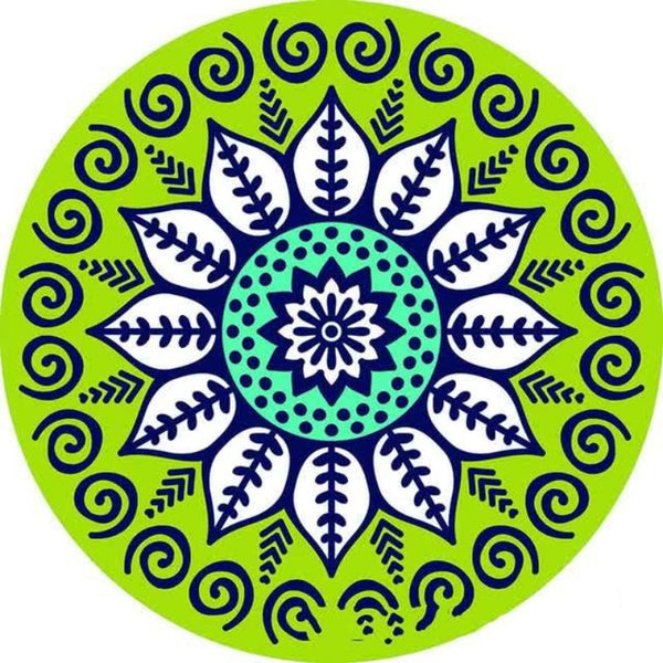 Coasters Set Of 6 Mandala Ceramic Drink Absorbent Non Slip For Coffee Table And Home Decor 10.4Cm