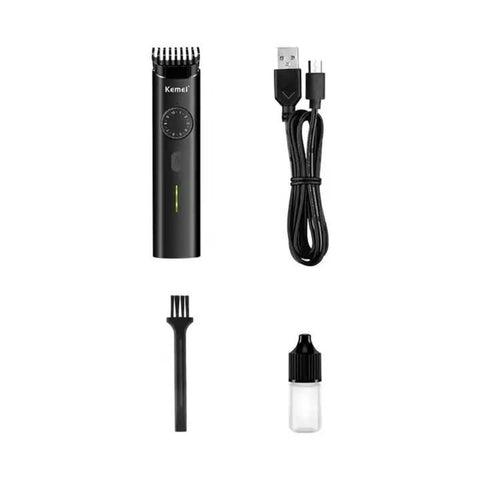 Clippers & Trimmers Km 1247 Rechargeable Hair And Beard Trimmer Precision Grooming Kit With Usb Charging Cable Cleaning Brush Oil