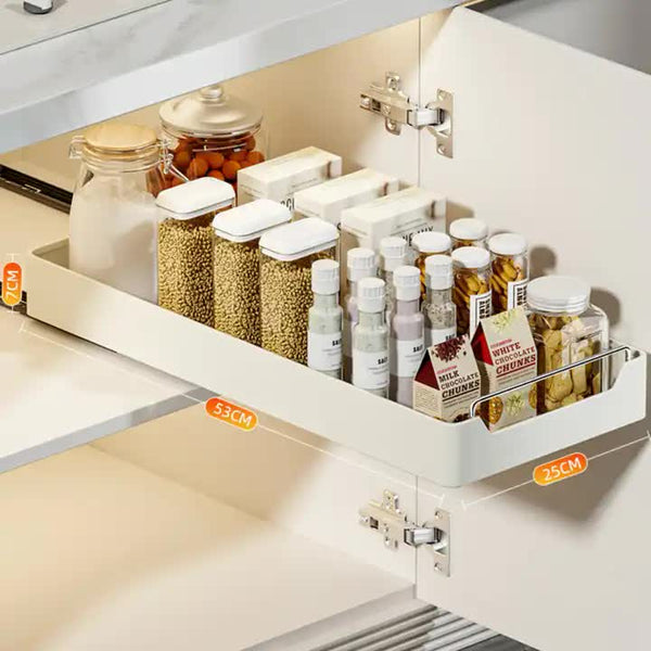 Cabinet Pulls Kitchen Cabinet Pull Out Organizer For Spices Jars And Bottles Space Saving Storage Solution (25 Width 53 Depth)