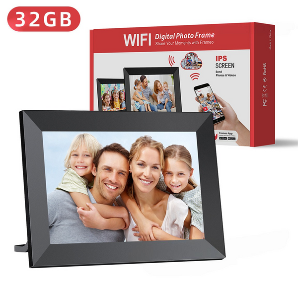 Digital Photo Frames Black 32Gb Storage 10 Inch Wifi Digital Photo Frame | Hd Display + Remote Photo/Video Sharing Via App