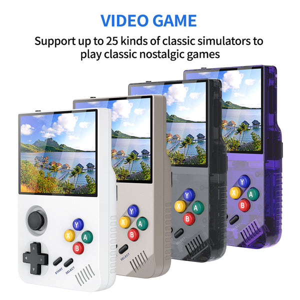 Video Game Consoles 64G Purple Mpown M19 Handheld Gaming Console Retro Arcade & Psp Emulator 3.5 Inch Hd Screen Tv Connectivity Portable 3D Device