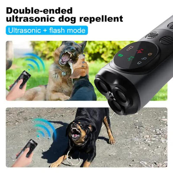 Other Training & Obedience P10 Black Ultrasonic Dog Repellent Device Dual Mode Flashlight And Deterrent