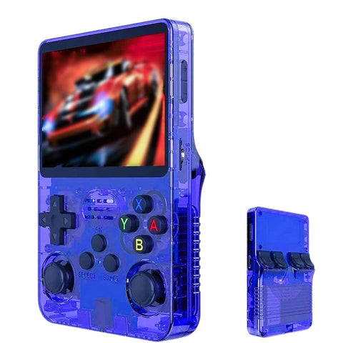 Video Game Consoles Blue Retro Portable Gaming Console With 64Gb 2 Memory Card 3D Games Hd Display And Dual Joysticks