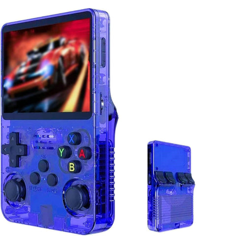 Video Game Consoles Blue Retro Portable Gaming Console With 128Gb Memory Card 3D Games Hd Display And Dual Joysticks