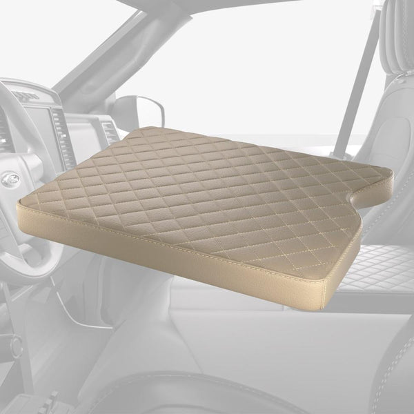 Consoles Custom Center Console Cover For Ford F150/F250/F350 2015 2023 Beige Leather Armrest Protector Pad