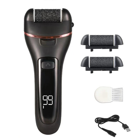 Electric Files & Tools Black Rechargeable Electric Foot File Callus Remover With Led Display And Usb Charging